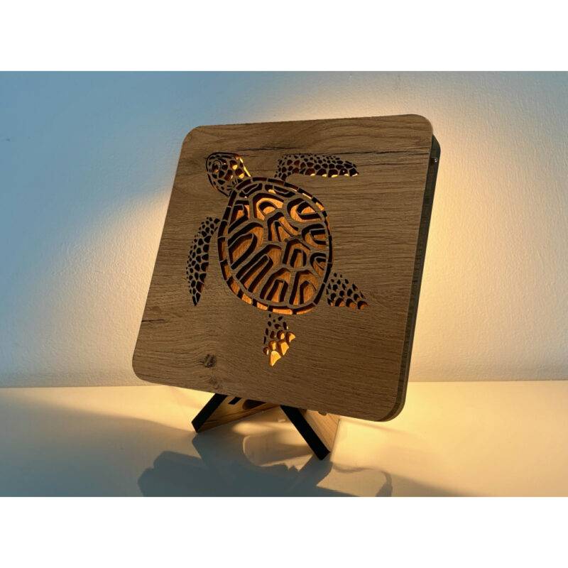 LED-Tischlampe "Schildkröte schwimmend" 19cm x 19cm