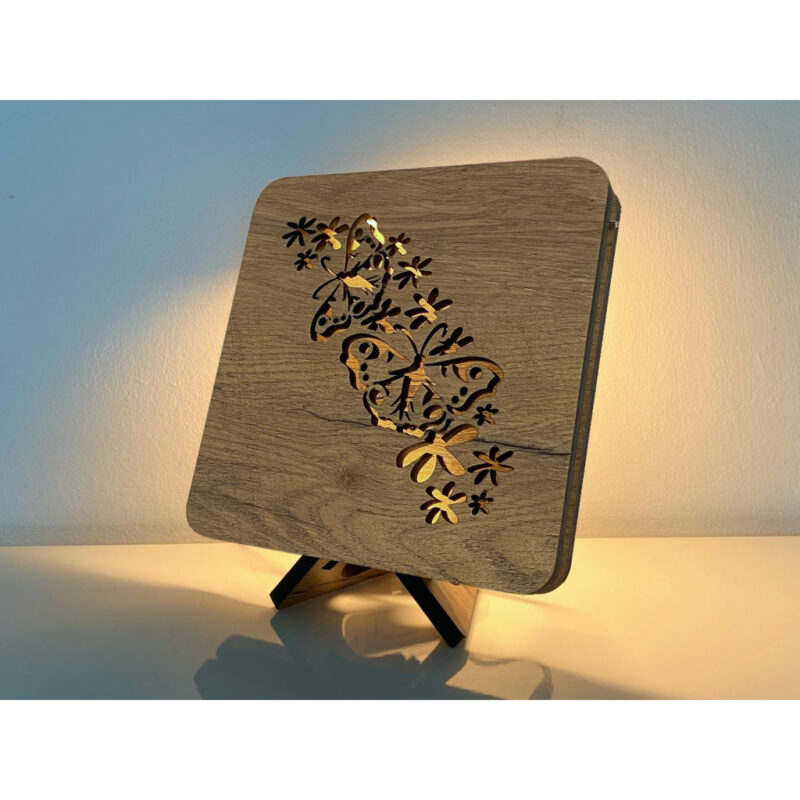 LED-Tischlampe "Schmetterlinge" 19cm x 19cm