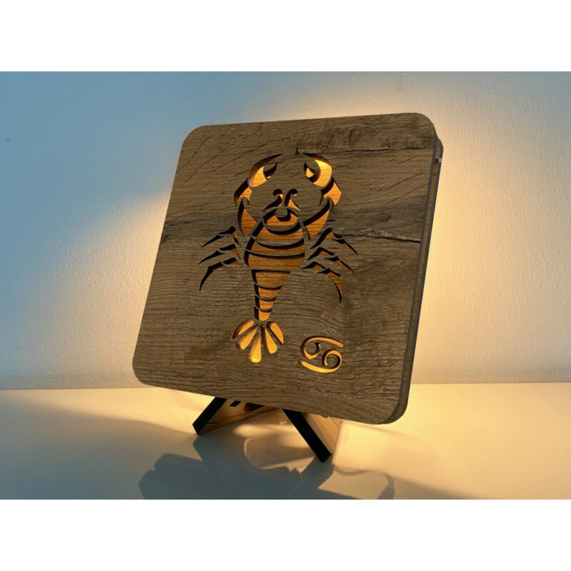 LED-Tischlampe "Sternzeichen Krebs" 19cm x 19cm
