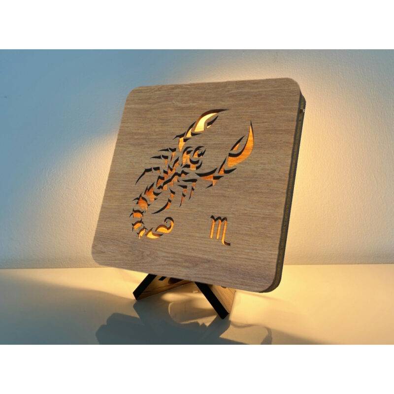 LED-Tischlampe "Sternzeichen Skorpion" 19cm x 19cm