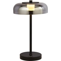 LED Tischlampe Touch Dimmer Schwarz Rauchgrau 39 cm von Searchlight