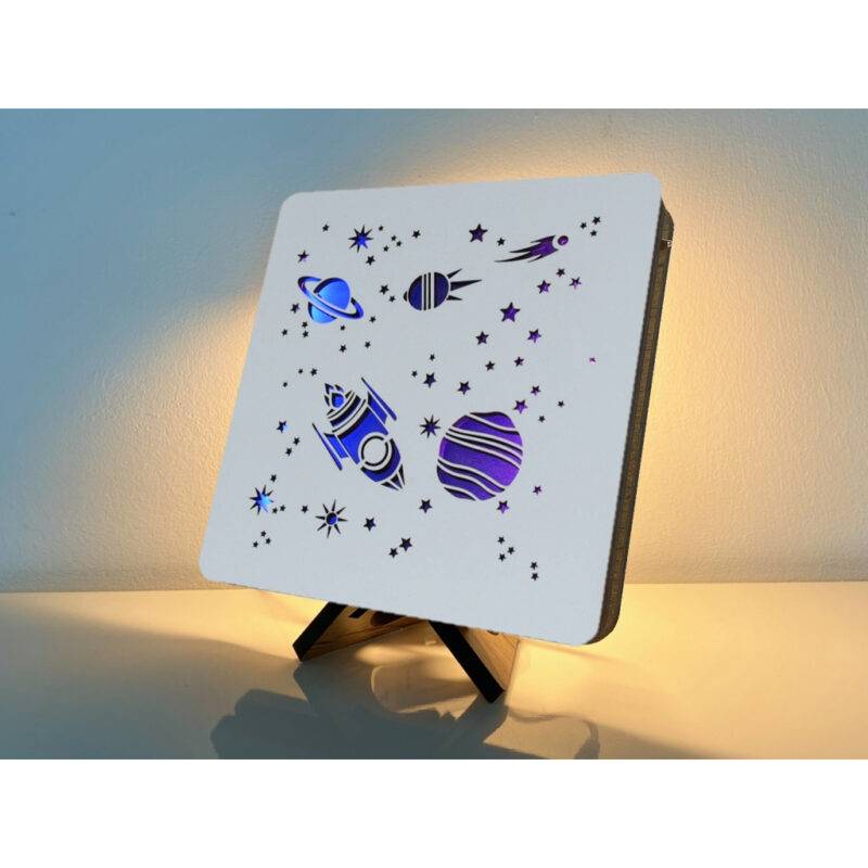 LED-Tischlampe "Universum" 31cm x 31cm
