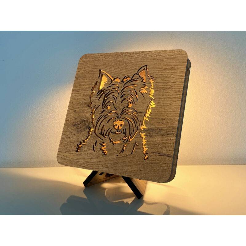 LED-Tischlampe "West Highland Terrier" 19cm x 19cm