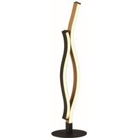 LED Tischlampe dimmbar Schwarz Natur 48 cm Wellen von Searchlight