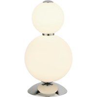 LED Tischleuchte 3000 K 34,5 cm Glas Metall Weiß Chrom LED Tischleuchte 3000 K 34,5 cm Glas Metall Weiß Chrom von Searchlight