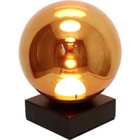 LED Tischleuchte Glasschirm in Bernstein H:18 cm 3000 K von Eco-Light