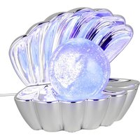 LED-Tischleuchte Shelly R57731106 Kunststoff Chrom mit Glitzerkugel Farbwechsel
