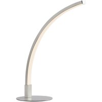 LED Tischleuchte gebogen 34 cm in Silber 3000 K 293 lm von Searchlight