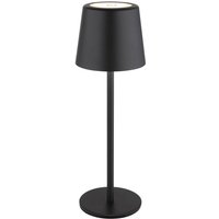 LED-Tischleuchte inkl. Tochdimmer und USB mit Akku Metall Schwarz
