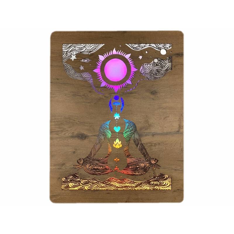 LED-Wandbild "Chakra" 70cm x 90cm mit Batterie