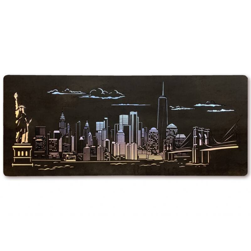 LED-Wandbild New York 120cm x 50cm