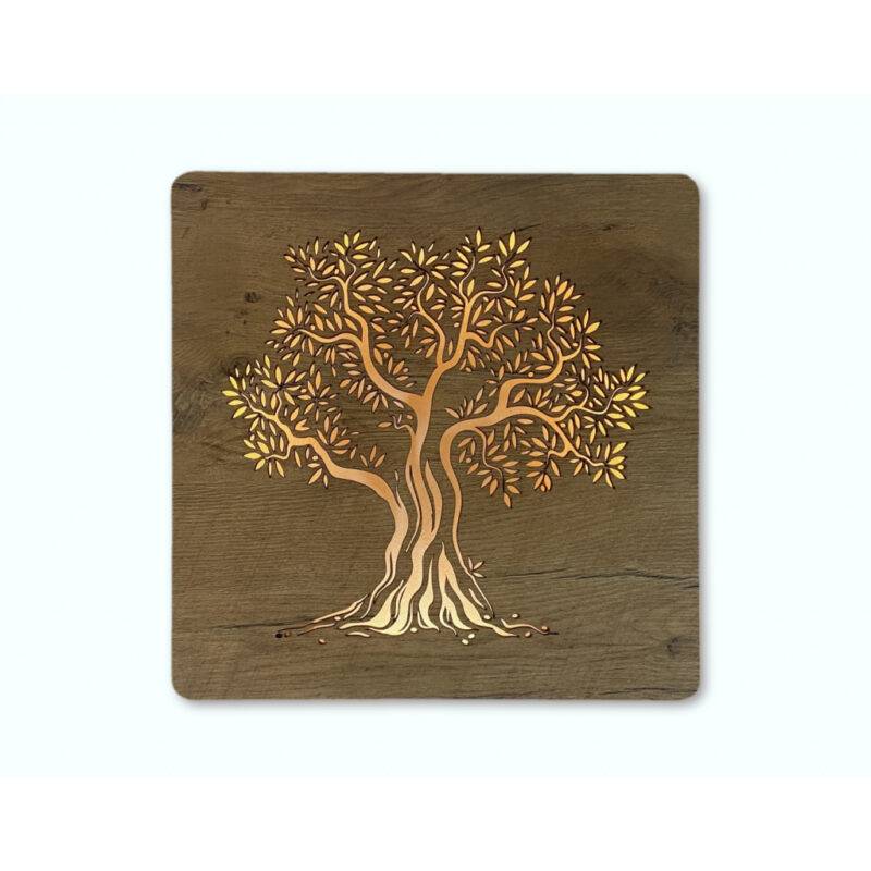 LED-Wandbild Olivenbaum 42cm x 42cm