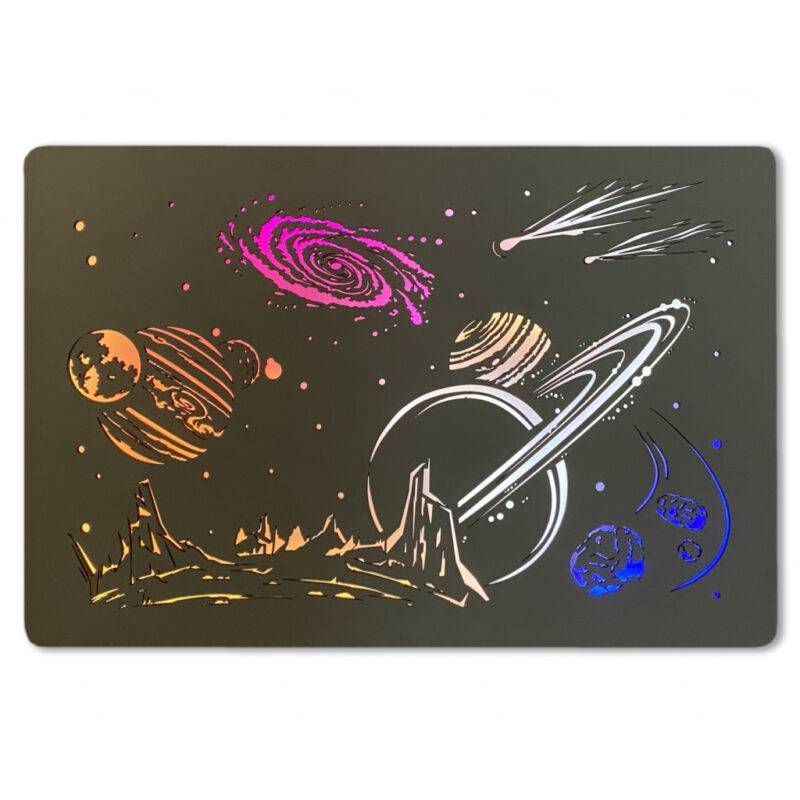 LED-Wandbild Weltraum RGB 90cm x 60cm