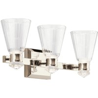 LED Wandlampe Bad IP44 60,8 cm lang Metall Glas 3000 K LED Wandlampe Bad IP44 60,8 cm lang Metall Glas 3000 K von ELSTEAD