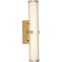 LED Wandlampe IP44 Glas Metall in Gold 43 cm Bad Spiegel von Searchlight