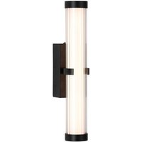LED Wandlampe Metall Glas IP44 H:32,5 cm Schwarz Weiß LED Wandlampe Metall Glas IP44 H:32,5 cm Schwarz Weiß von 121004