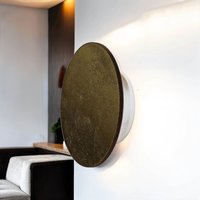 LED Wandlampe Ø 15 cm in Gold 3000 K 60 lm Holz Metall von Nowodvorski