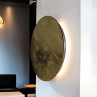 LED Wandlampe flach Ø 35 cm in Gold 3000 K 160 lm Holz von Nowodvorski