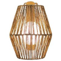 LED Wandlampe kabellos IP54 H: 24,5 cm Rattan außen Dimmer von Newgarden