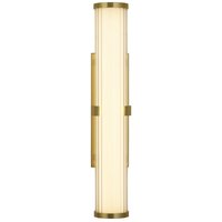 LED Wandleuchte Metall Glas IP44 H:32,5 cm in Gold Weiß LED Wandleuchte Metall Glas IP44 H:32,5 cm in Gold Weiß von Searchlight