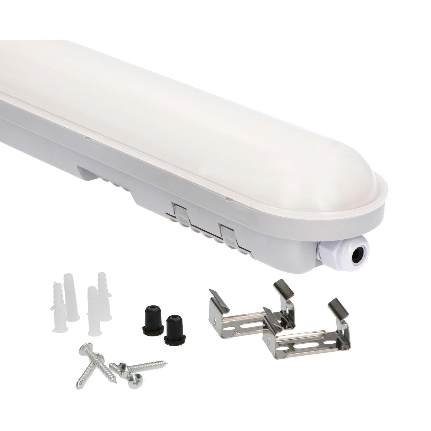 LED-Wannenleuchte Strip 33 W 3960 lm 4000 K IP65 150 cm Grau LED-Wannenleuchte Strip 33 W 3960 lm 4000 K IP65 150 cm Grau
