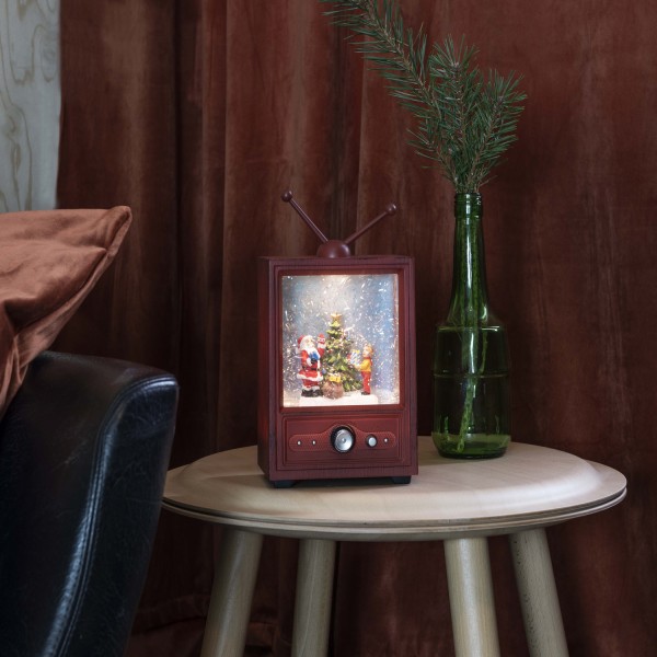 LED Wasserlaterne Fernseher mit Weihnachtsmann - 8 Lieder - 21,5cm ... von KONSTSMIDE