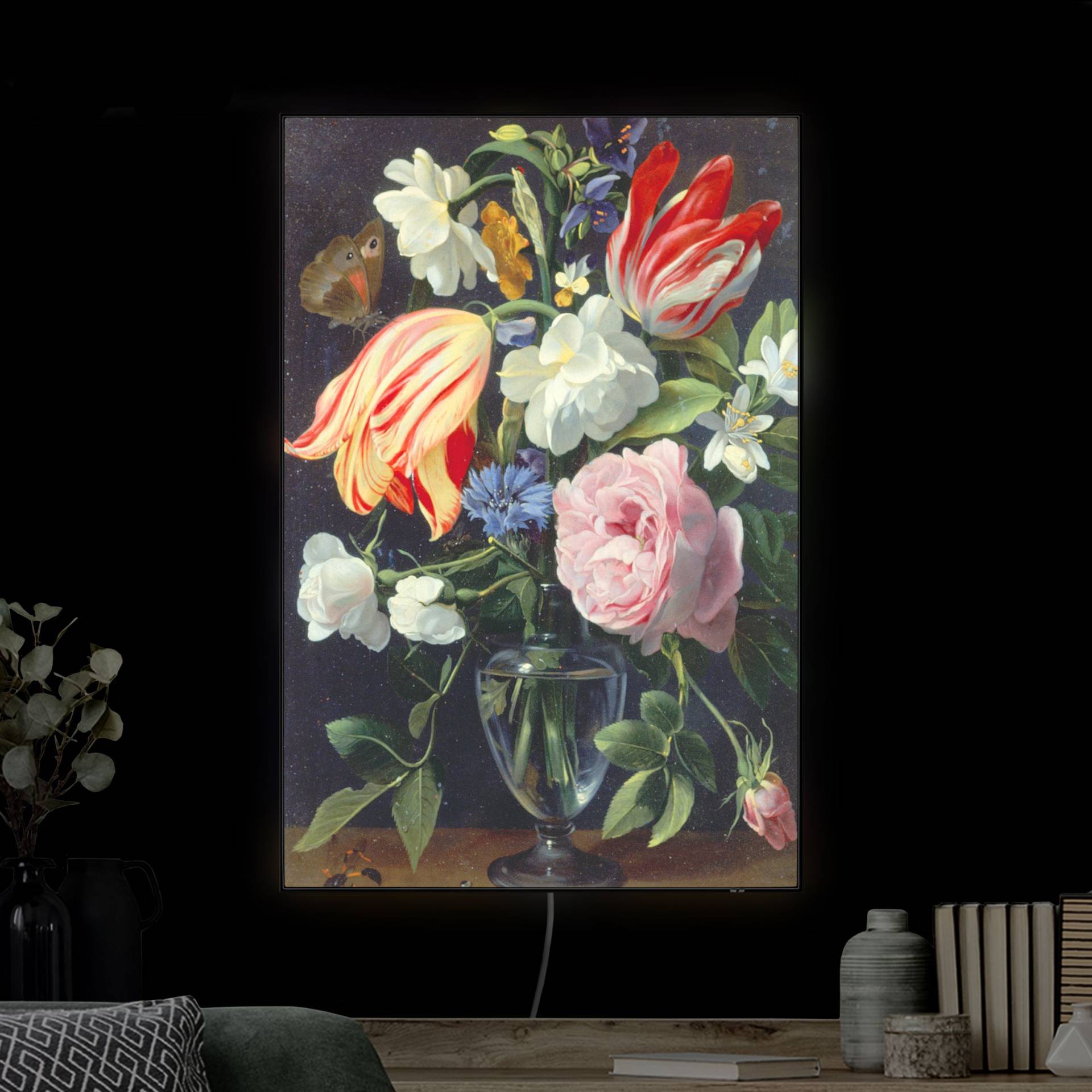 LED-Wechselbild Daniel Seghers - Vase mit Blumen