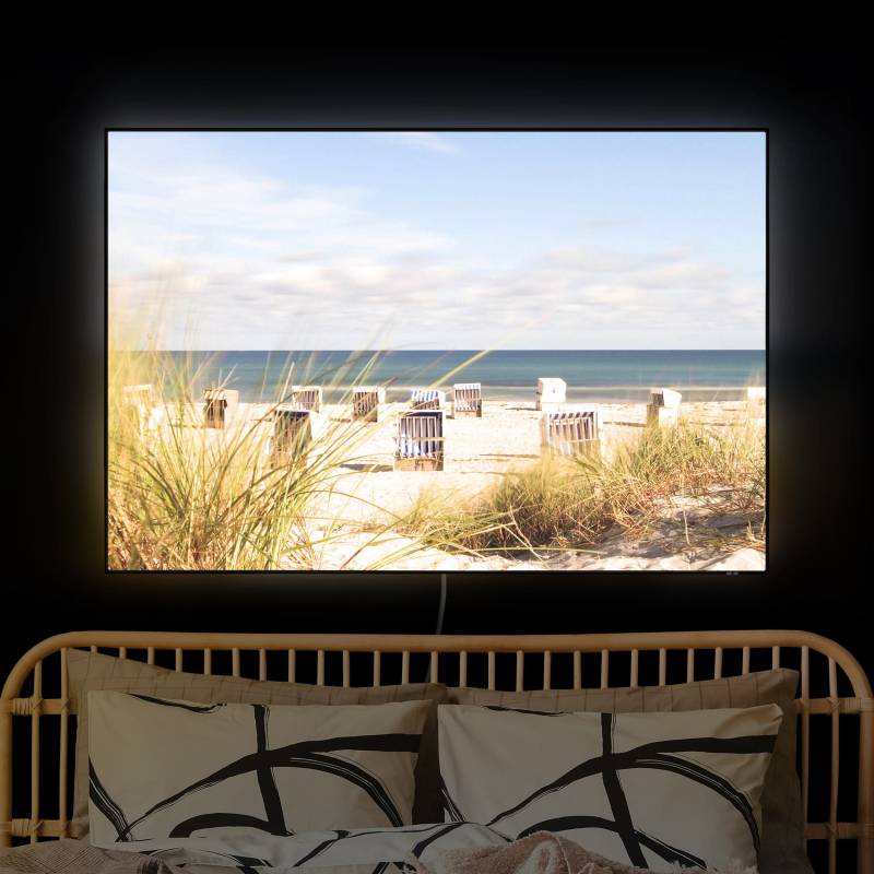 LED-Wechselbild Ostsee und Strandkörbe