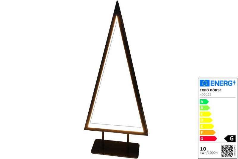 LED Weihnachtsbaum Metall 47 cm im Edel-Design 120 LEDs schwarz
