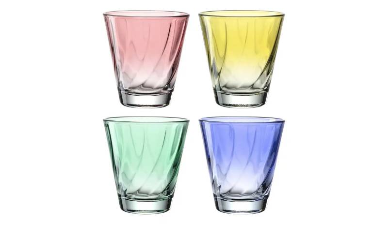 LEONARDO 4er-Gläserset  Twist ¦ mehrfarbig ¦ Glas Gläser & Karaffen - Möbel Kraft