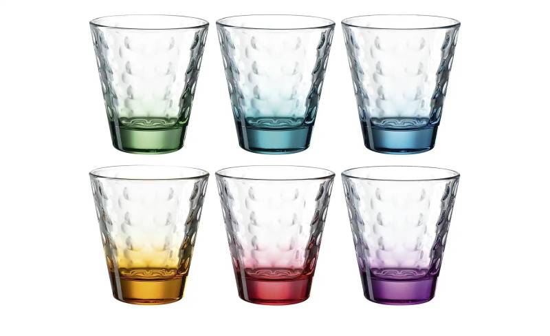 LEONARDO 6er-Gläserset 6er Set Optic ¦ mehrfarbig ¦ Maße (cm): B: 26 H: 9,8 T: 17.4 Gläser & Karaffen - Höffner