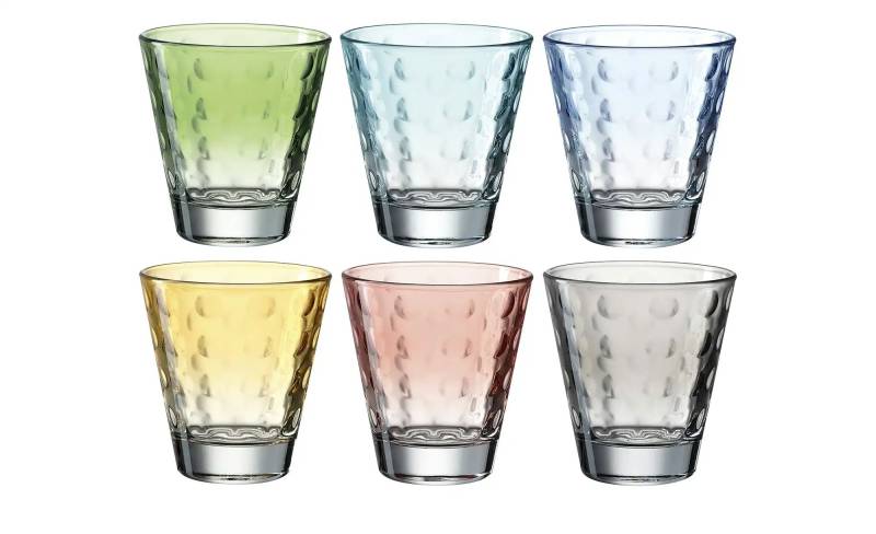LEONARDO Gläserset  6er Set Optic ¦ mehrfarbig ¦ Maße (cm): B: 26 H: 9,8 T: 17.4 Gläser & Karaffen - Möbel Kraft