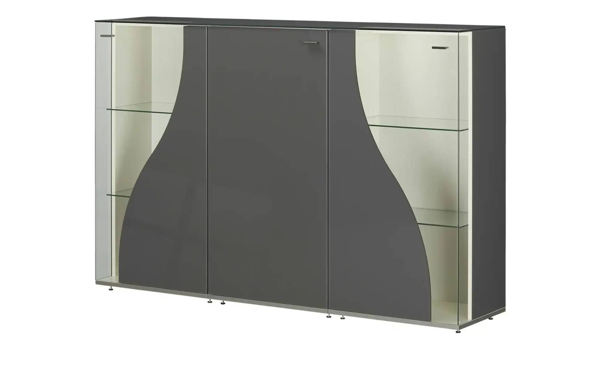 LEONARDO Highboard  Leo Curve 50 ¦ grau ¦ Maße (cm): B: 181 H: 120 T: 43 Kommoden & Sideboards > Highboards - Möbel Kraft