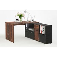 LEX Winkelschreibtisch von FMD Old Style dunkel / Matera