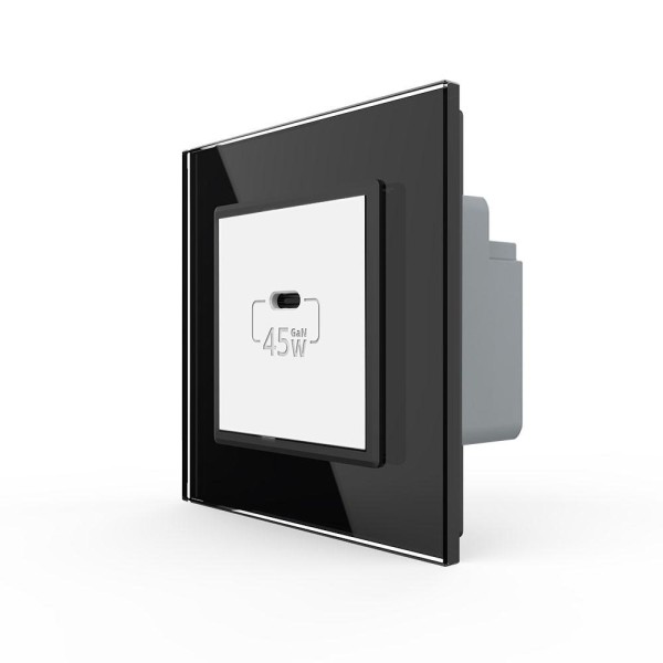 USB-C Schnellladegerät 45W in Weiß / Schwarz VL-FCUC-2WP-SR-12-A LIVOLO USB-C Schnellladegerät 45W in Weiß / Schwarz VL-FCUC-2WP-SR-12-A LIVOLO