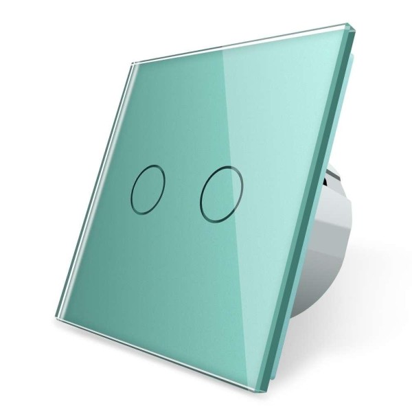 LIVOLO Funk Rolladenschalter Glas Touch Schalter C702WR-18 Grün