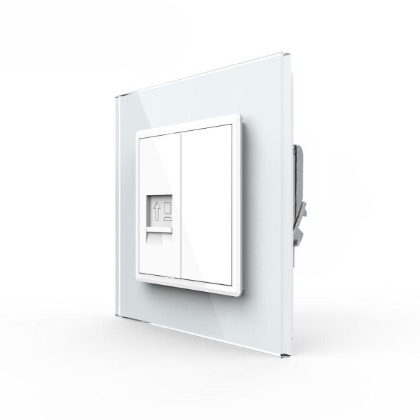 1-fache Netzwerkdose CAT6A VL-C7-1CAT6A/SR-11-A Weiß LIVOLO