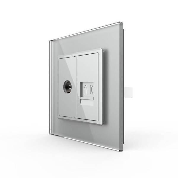 TV- und Telefondose VL-C7-1VT/SR-15 Grau LIVOLO