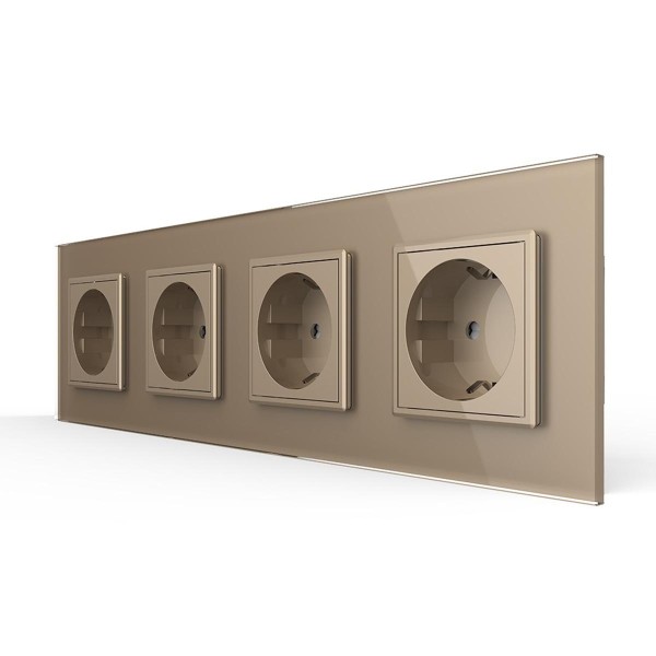 4-fache Steckdose VL-C7C4EU-13 Gold LIVOLO