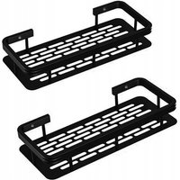 LOFT Doppeltes Duschregal aus schwarzem Metall, 2x