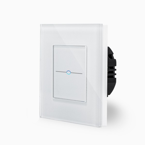 Glas 1-facher Wechseldimmer Touch Weiß LXBG1/701SD-11 LUXUS-TIME