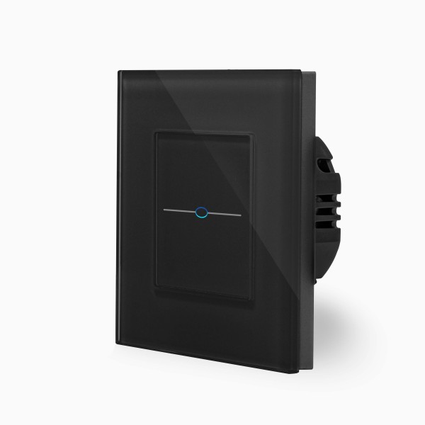 Glas 1-facher Wechseldimmer Touch Schwarz LXBG1/701SD-12 LUXUS-TIME