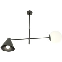 Längliche Deckenlampe Metall Glas Schwarz E14 blendarm Längliche Deckenlampe Metall Glas Schwarz E14 blendarm von Emibig