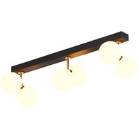 Längliche Deckenleuchte Messing Glas G9 68 cm blendarm von Zaklad Wielobranzowy Export-Import-Jupiter
