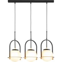 Längliche Hängelampe 3-flammig Glas Metall E27 66 cm von Zaklad Wielobranzowy Export-Import-Jupiter
