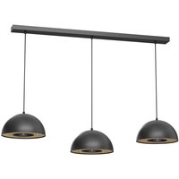 Längliche Hängelampe Metall Schwarz 132 cm E27 Loft von Luminex
