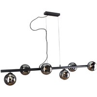 Längliche Hängelampe Schwarz Rauchgrau 144 cm 6-flammig Längliche Hängelampe Schwarz Rauchgrau 144 cm 6-flammig von Eco-Light