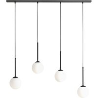 Längliche Hängelampe Schwarz Weiß 4-flammig E14 100 cm von ALDEX