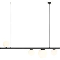 Längliche Pendelleuchte Schwarz Weiß Glas E27 131 cm Längliche Pendelleuchte Schwarz Weiß Glas E27 131 cm von ALDEX