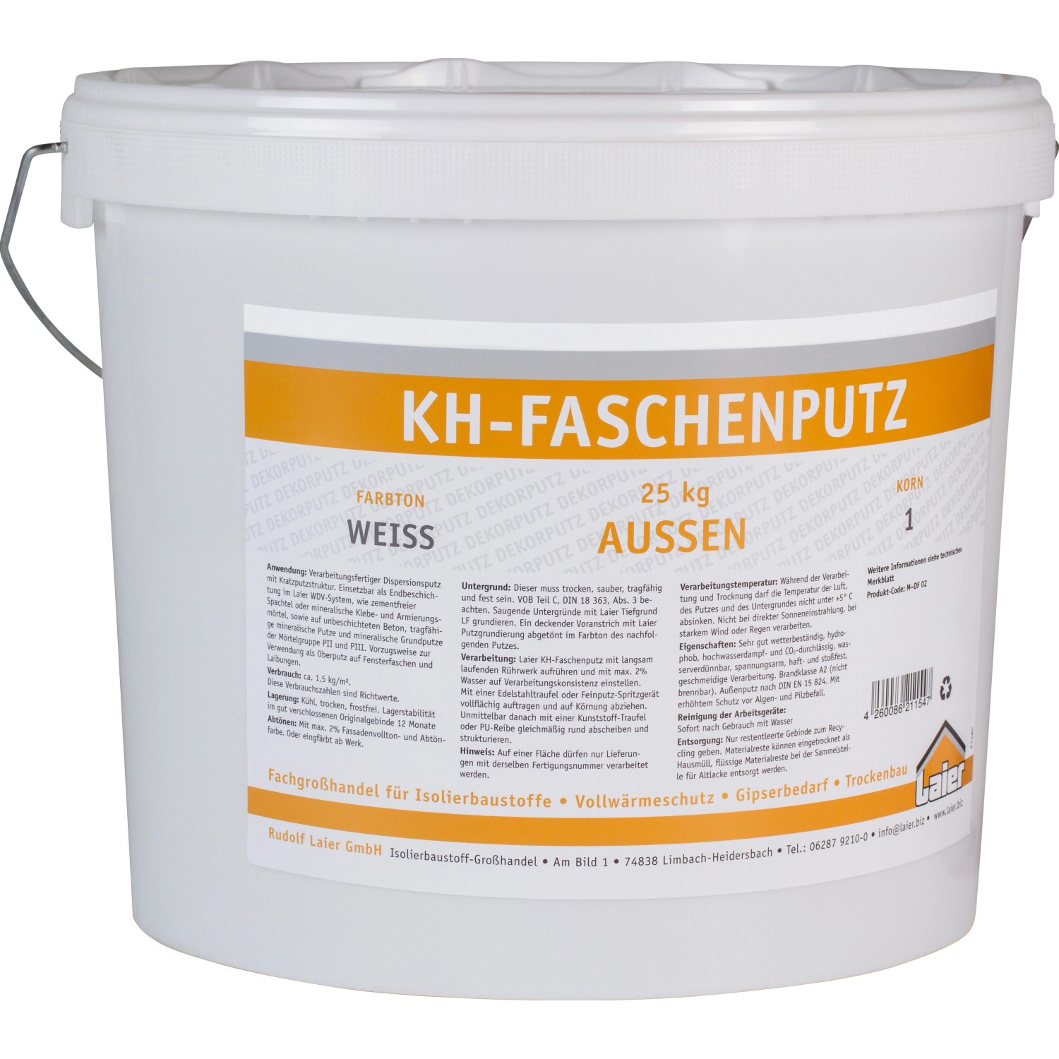 Laier Kunstharz-Faschenputz Körnung 1 mm Weiß 25 kg von -